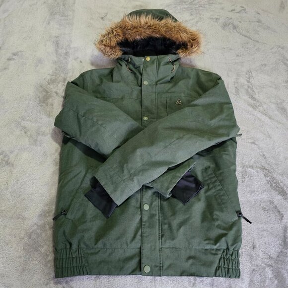Men's Dark Green RipZone  Ski/Snowboarding Jacket, S L, Waterproof, Breathable - Picture 2 of 16